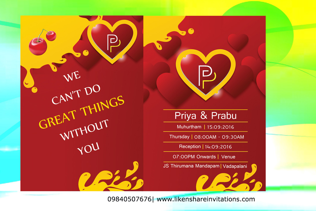 wedding cards in chennai Wedding Invitations in anna nagar creative